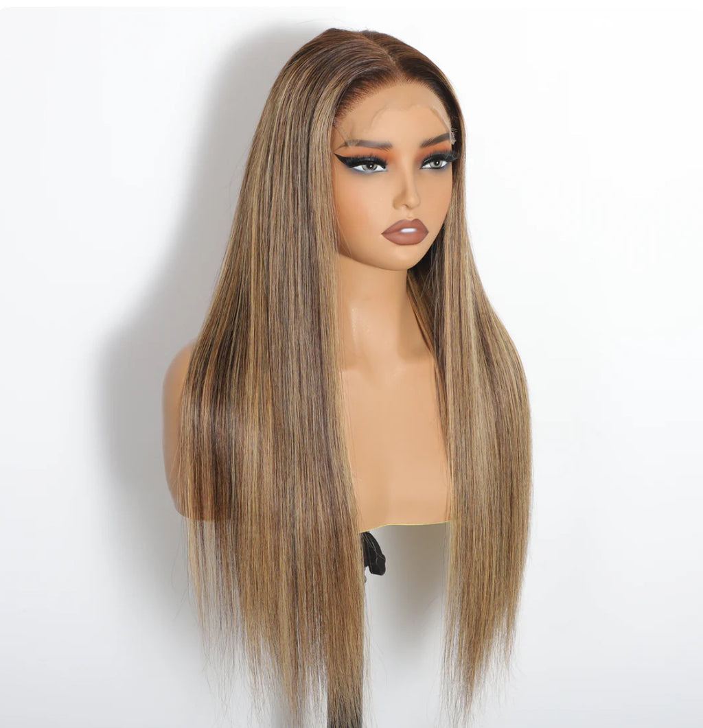 4/27 5x5 Straight Closure Wig