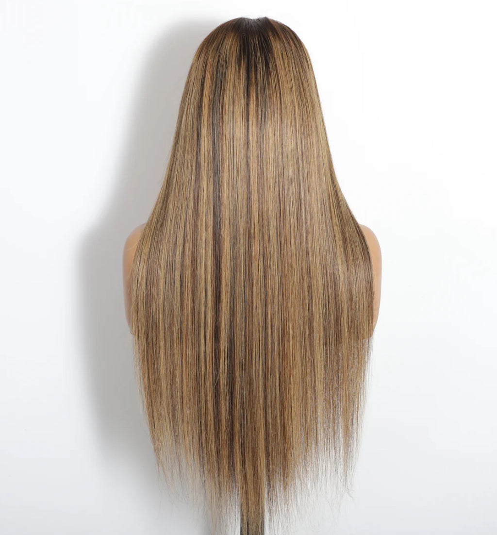 4/27 5x5 Straight Closure Wig